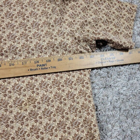 Polo Golf Ralph Lauren Shirt Mens Large Brown All Over Print Floral Short Sleeve - Picture 4 of 11